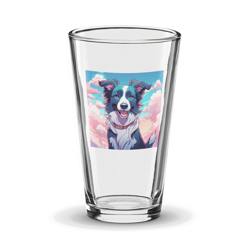 PugMug Custom Border Collie Glass Tumbler