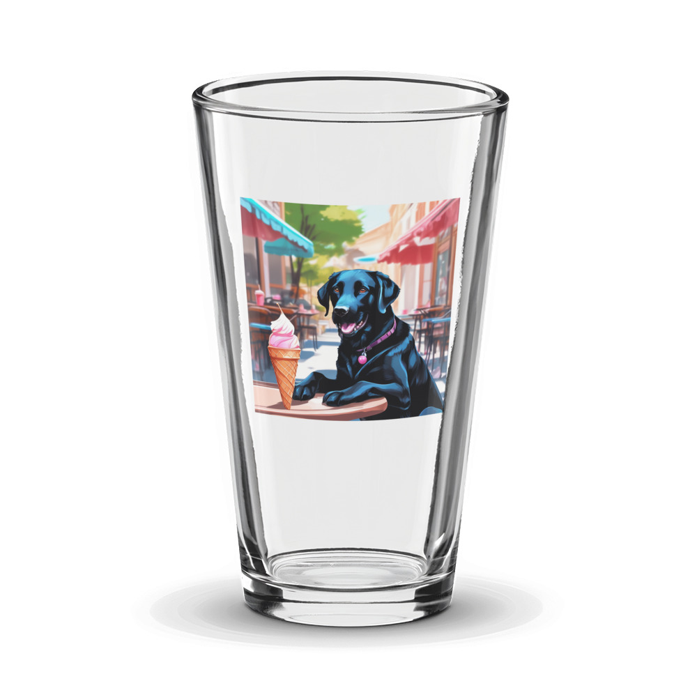 PugMug Custom Black Labrador Retriever Glass Tumbler