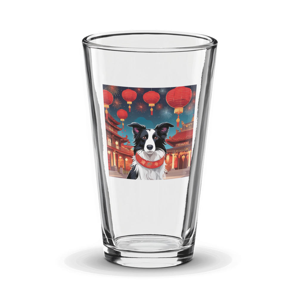 PugMug Custom Border Collie Glass Tumbler