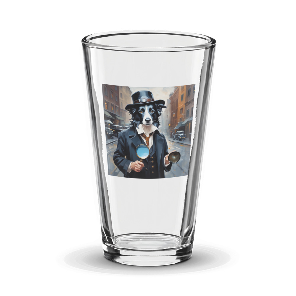 PugMug Custom Border Collie Glass Tumbler