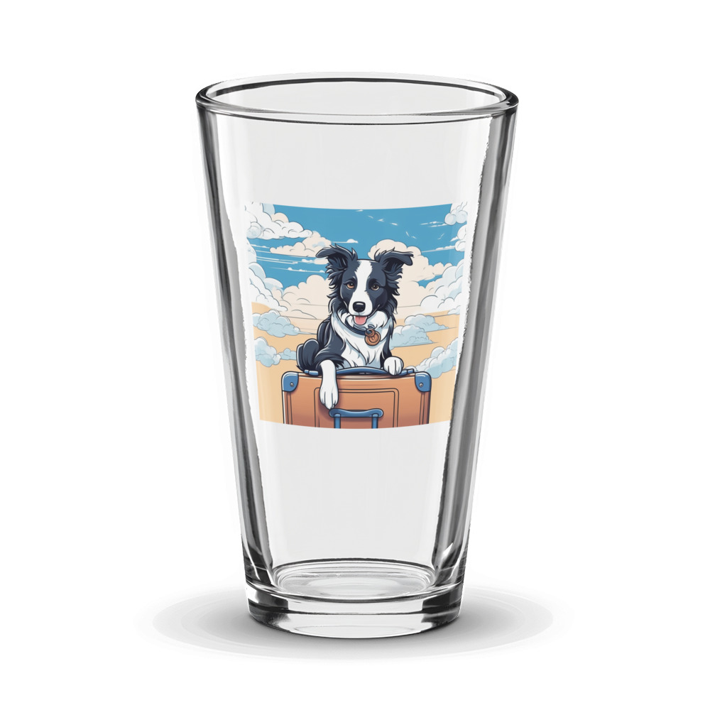 PugMug Custom Border Collie Glass Tumbler