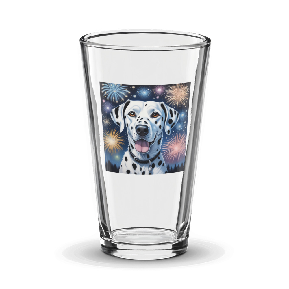 PugMug Custom Dalmatian Glass Tumbler