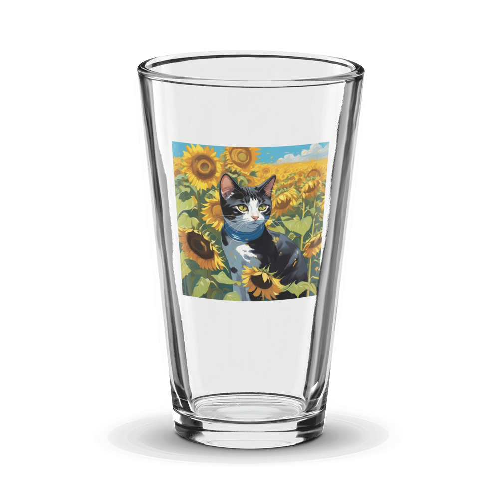 PugMug Custom Black American Shorthair Cat Glass Tumbler