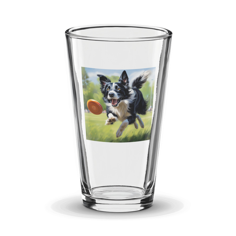 PugMug Custom Border Collie Glass Tumbler