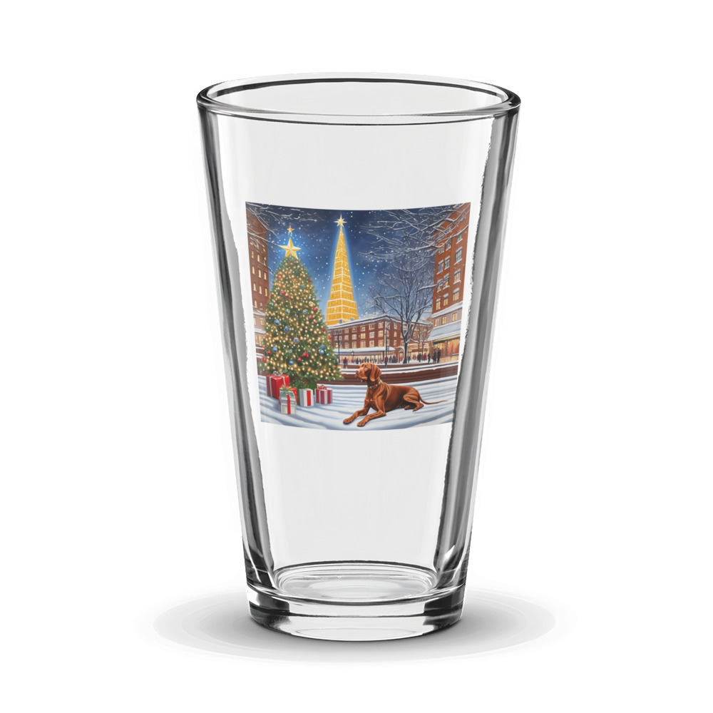 PugMug Custom Vizsla Glass Tumbler