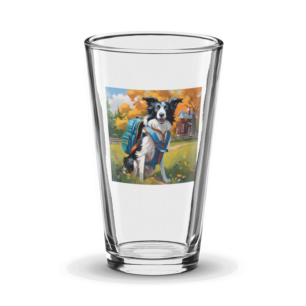 PugMug Custom Border Collie Glass Tumbler