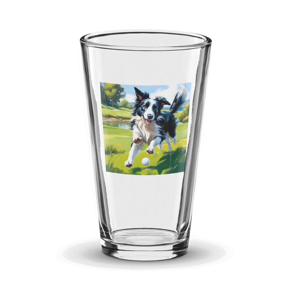 PugMug Custom Border Collie Glass Tumbler