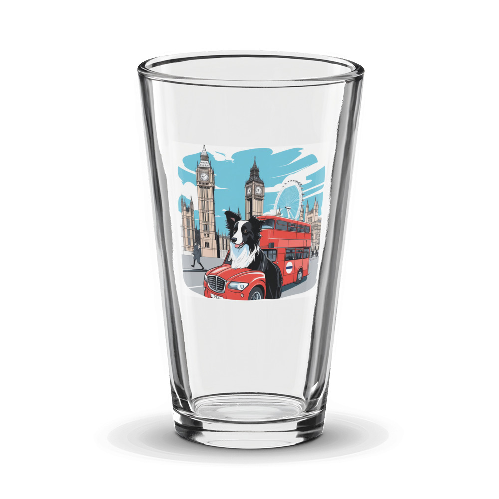 PugMug Custom Border Collie Glass Tumbler