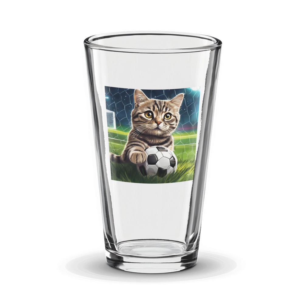 PugMug Custom Tabby Scottish Fold Cat Glass Tumbler