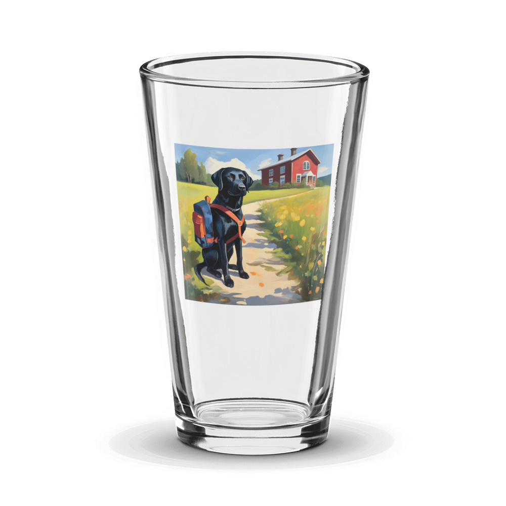 PugMug Custom Black Labrador Retriever Glass Tumbler