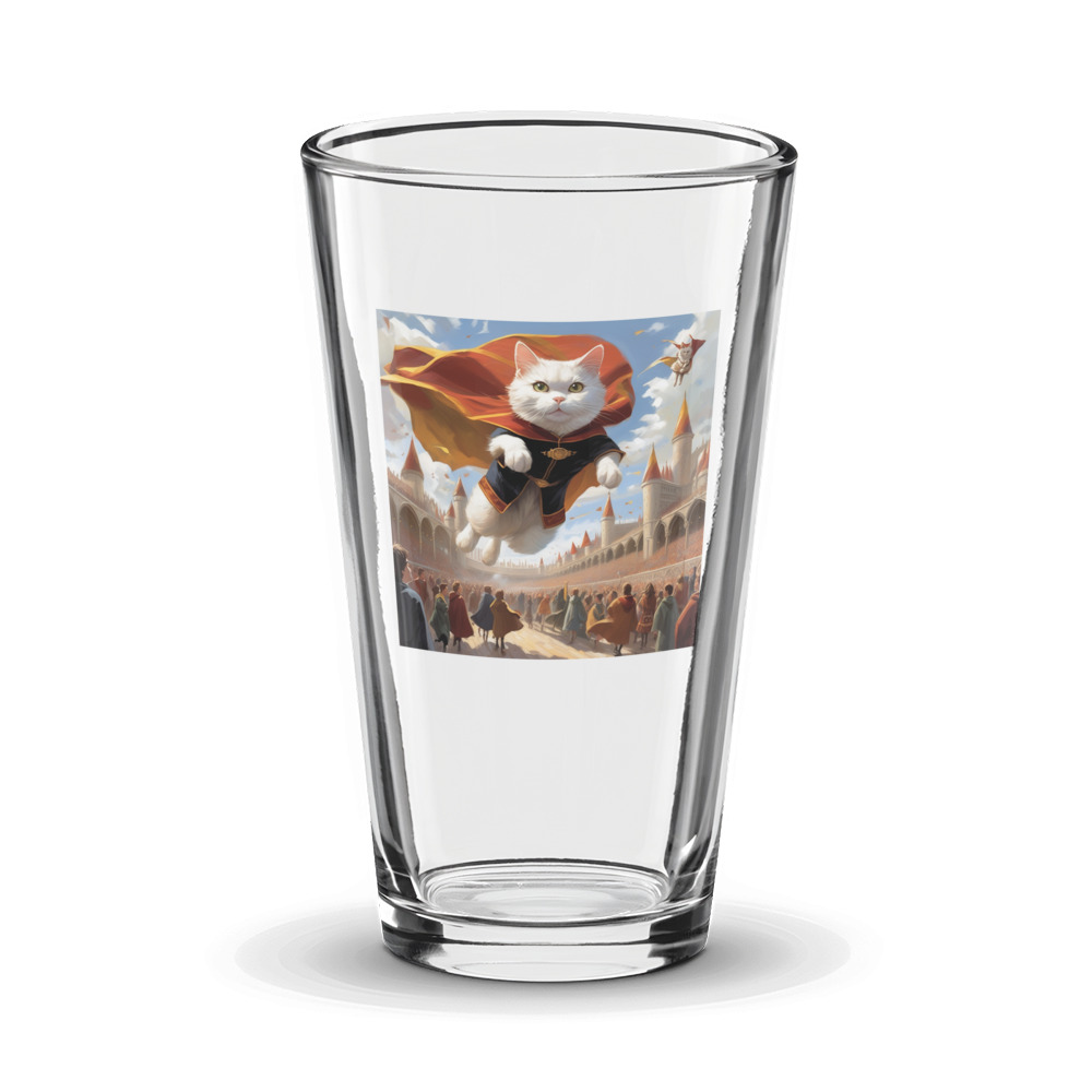 PugMug Custom White Companion Cat Glass Tumbler