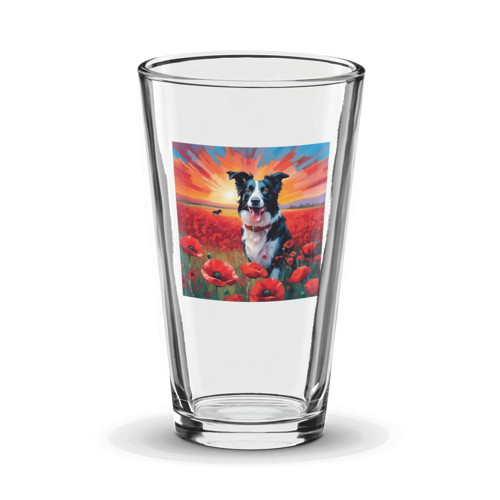 PugMug Custom Border Collie Glass Tumbler