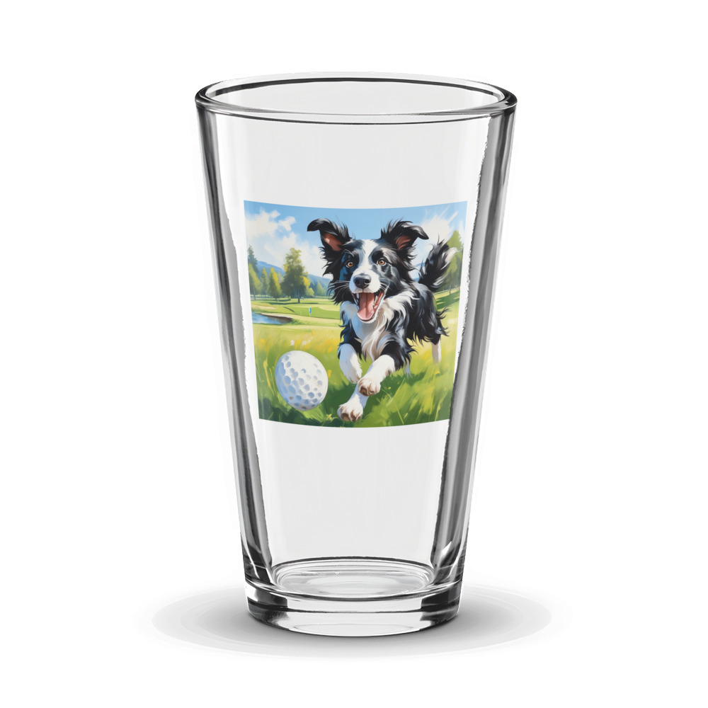 PugMug Custom Border Collie Glass Tumbler