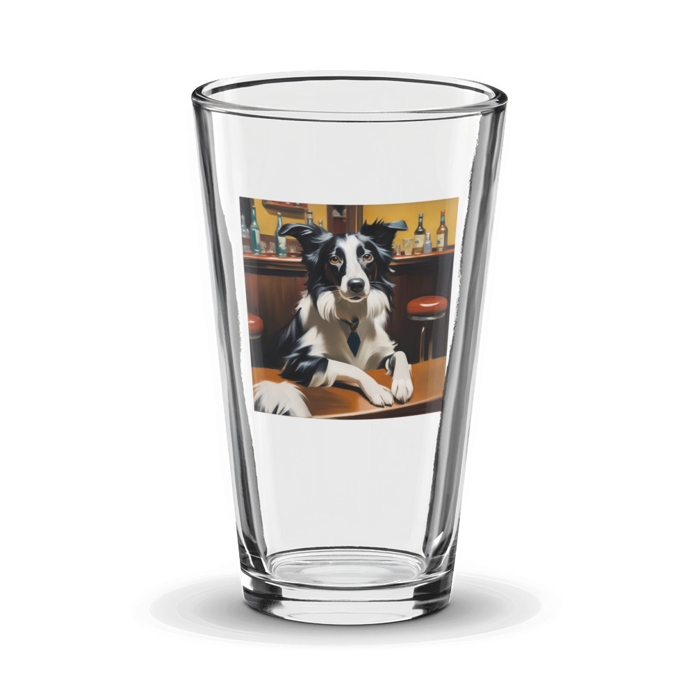PugMug Custom Border Collie Glass Tumbler