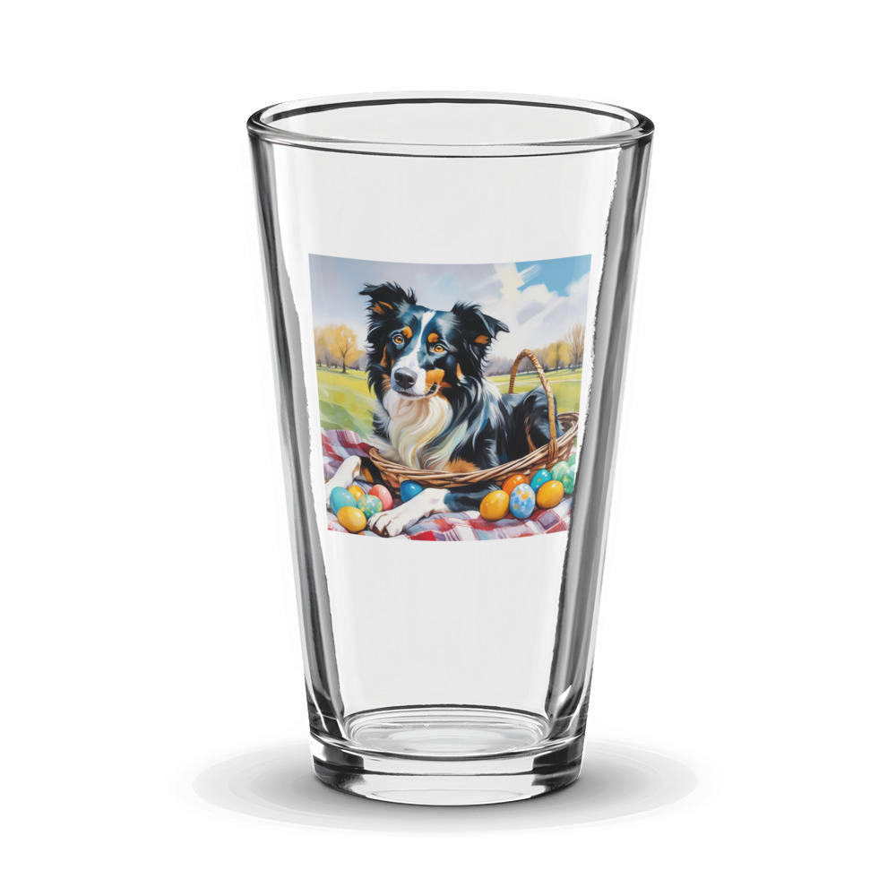 PugMug Custom Border Collie Glass Tumbler