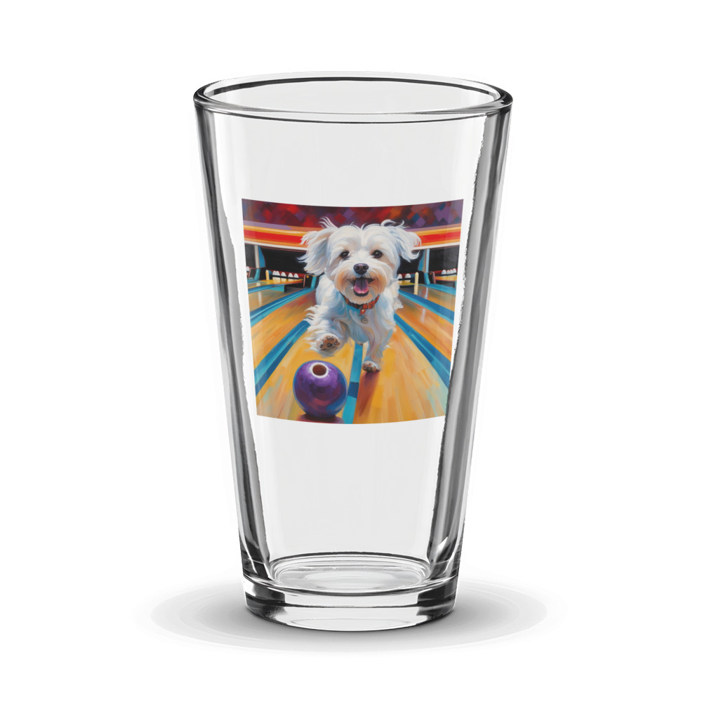 PugMug Custom Maltese Dog Glass Tumbler