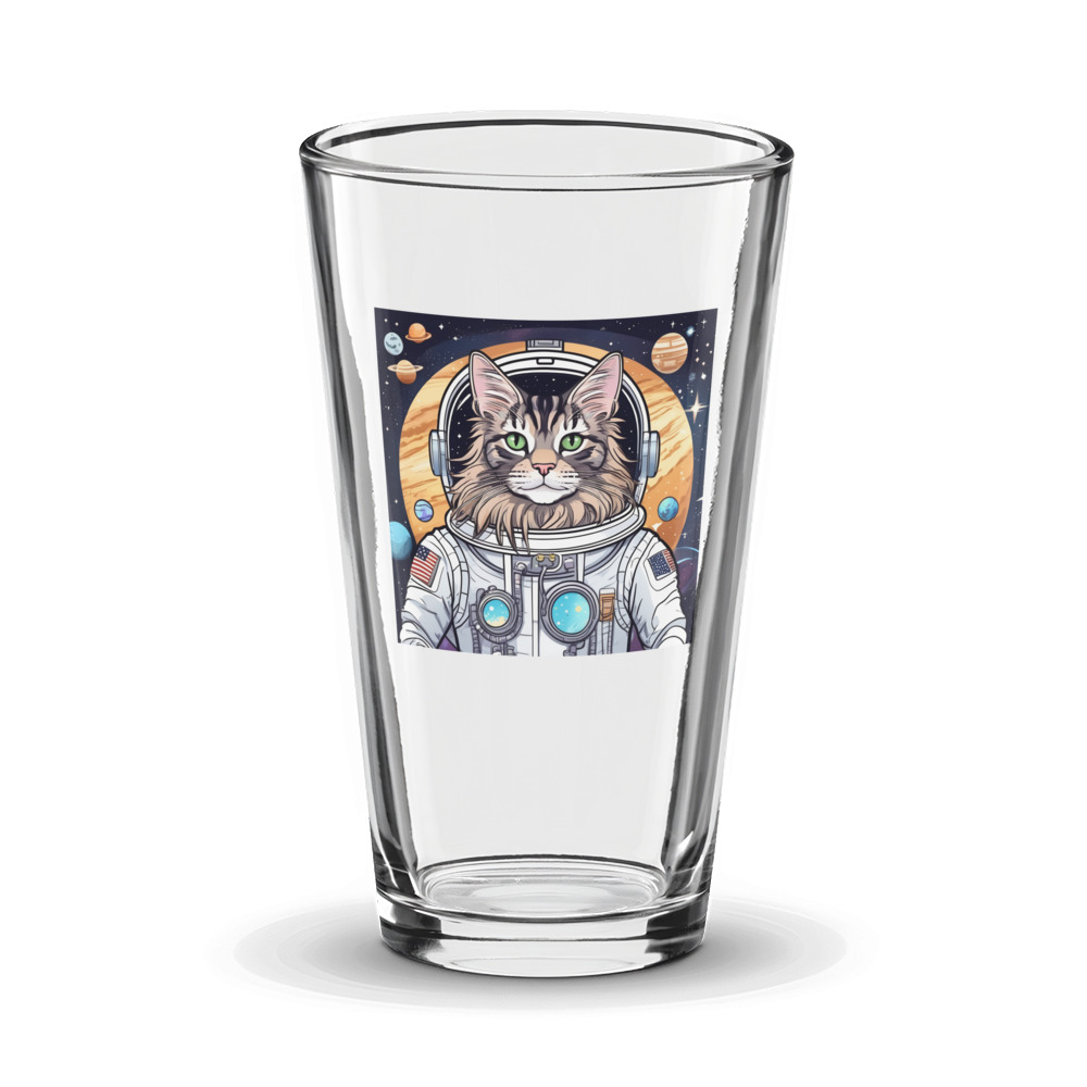 PugMug Custom Tabby Maine Coon Cat Glass Tumbler