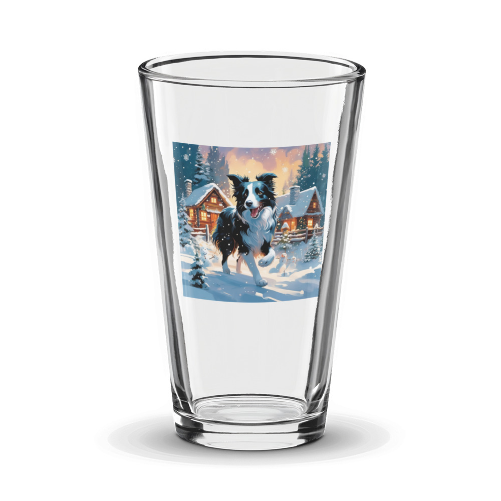 PugMug Custom Border Collie Glass Tumbler