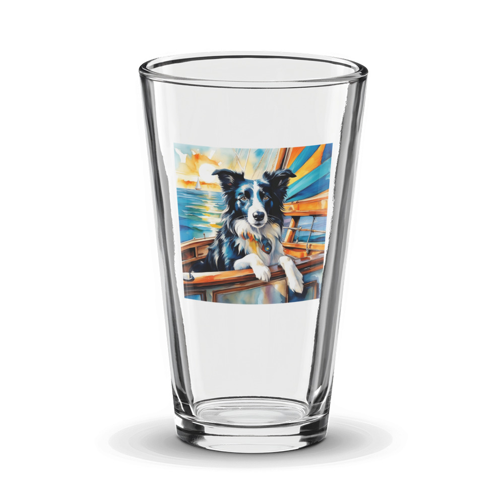 PugMug Custom Border Collie Glass Tumbler