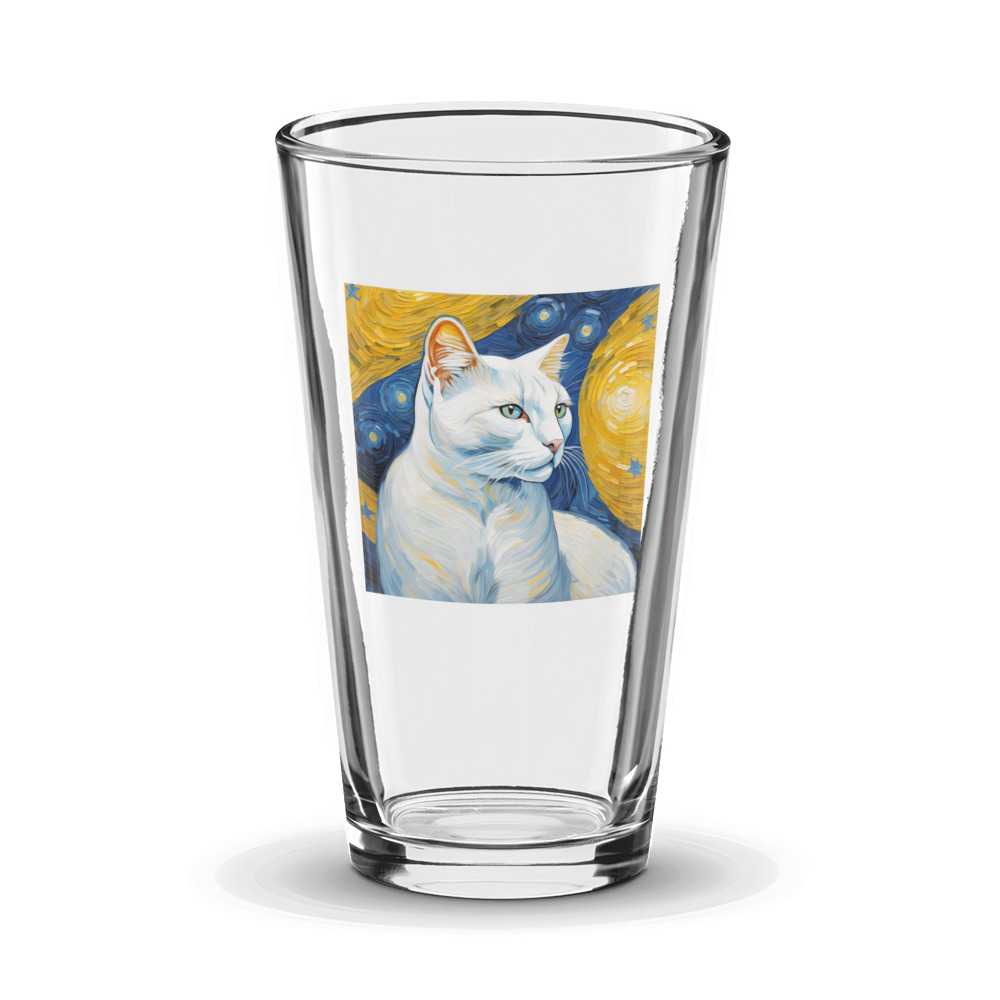 PugMug Custom White Exotic Cat Glass Tumbler