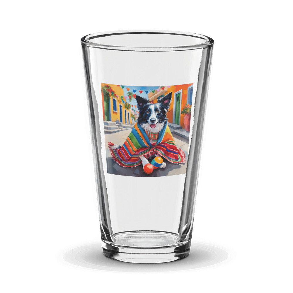 PugMug Custom Border Collie Glass Tumbler
