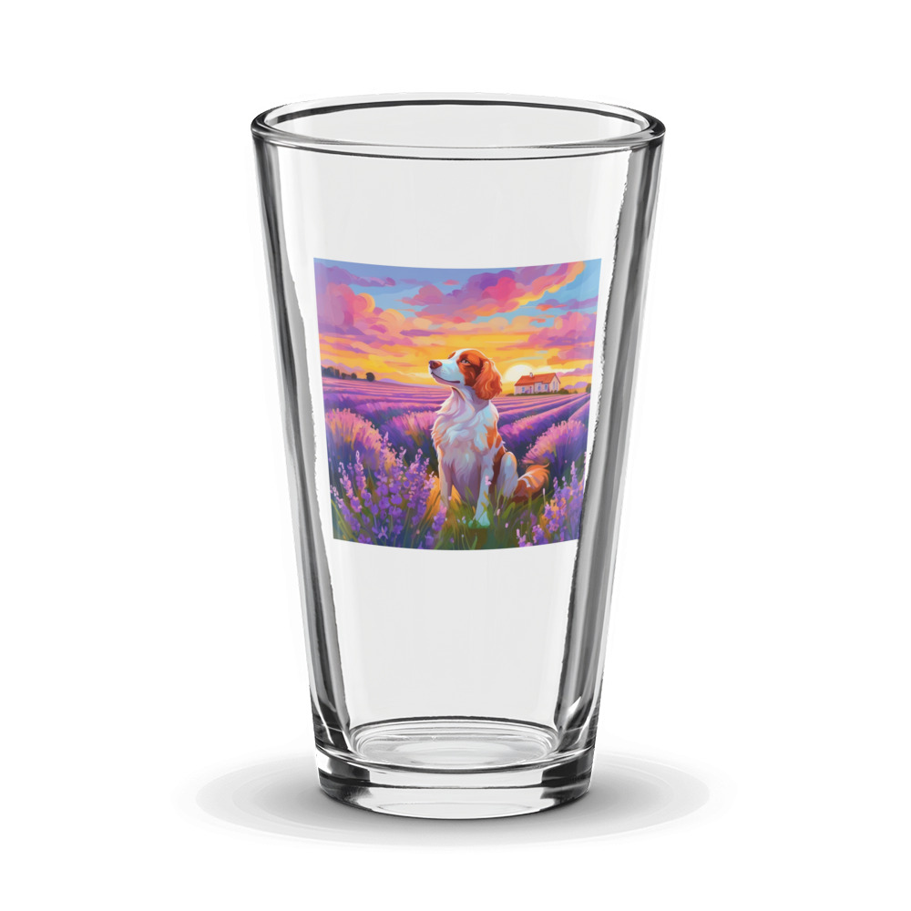 PugMug Custom Brittany Dog Glass Tumbler