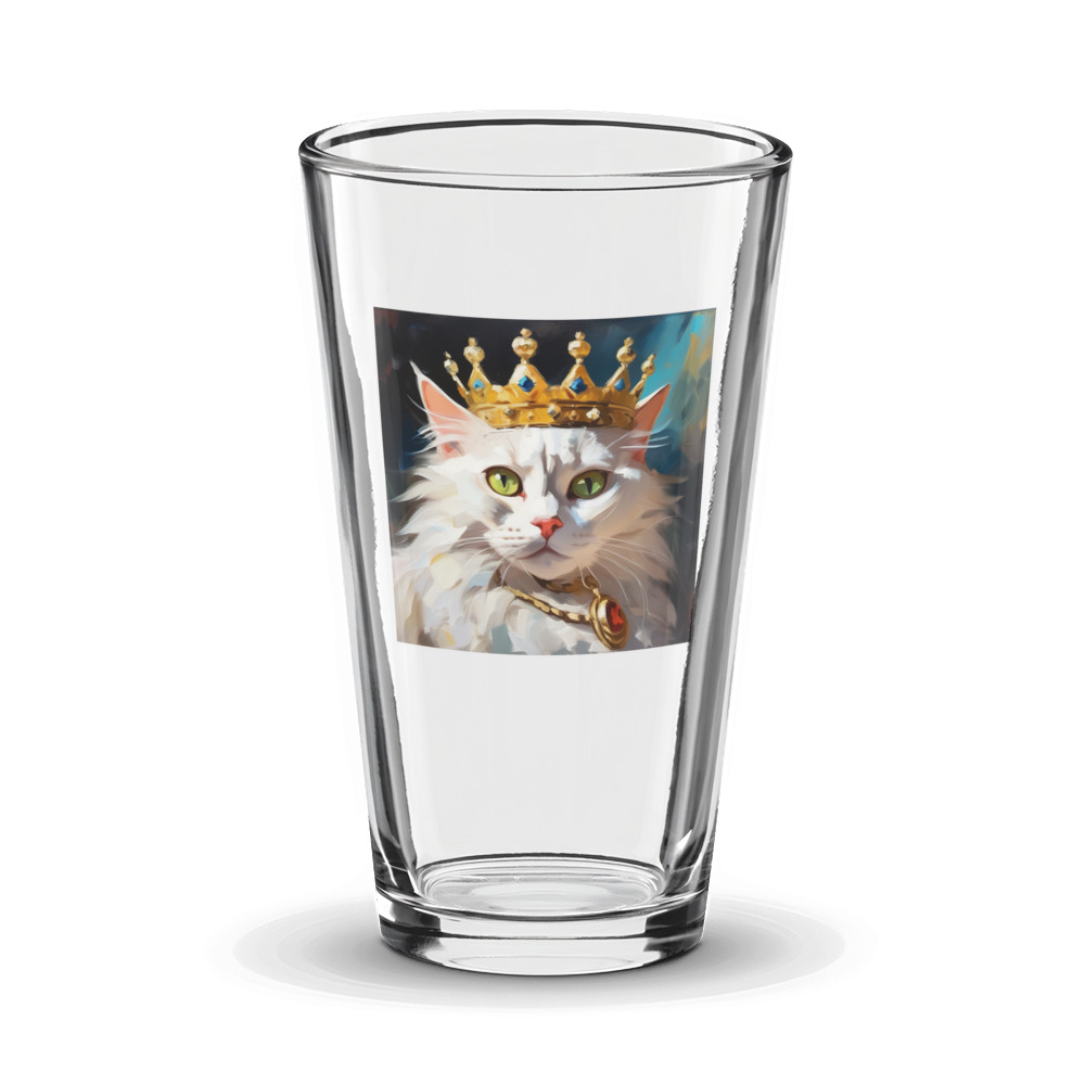 PugMug Custom White Companion Cat Glass Tumbler