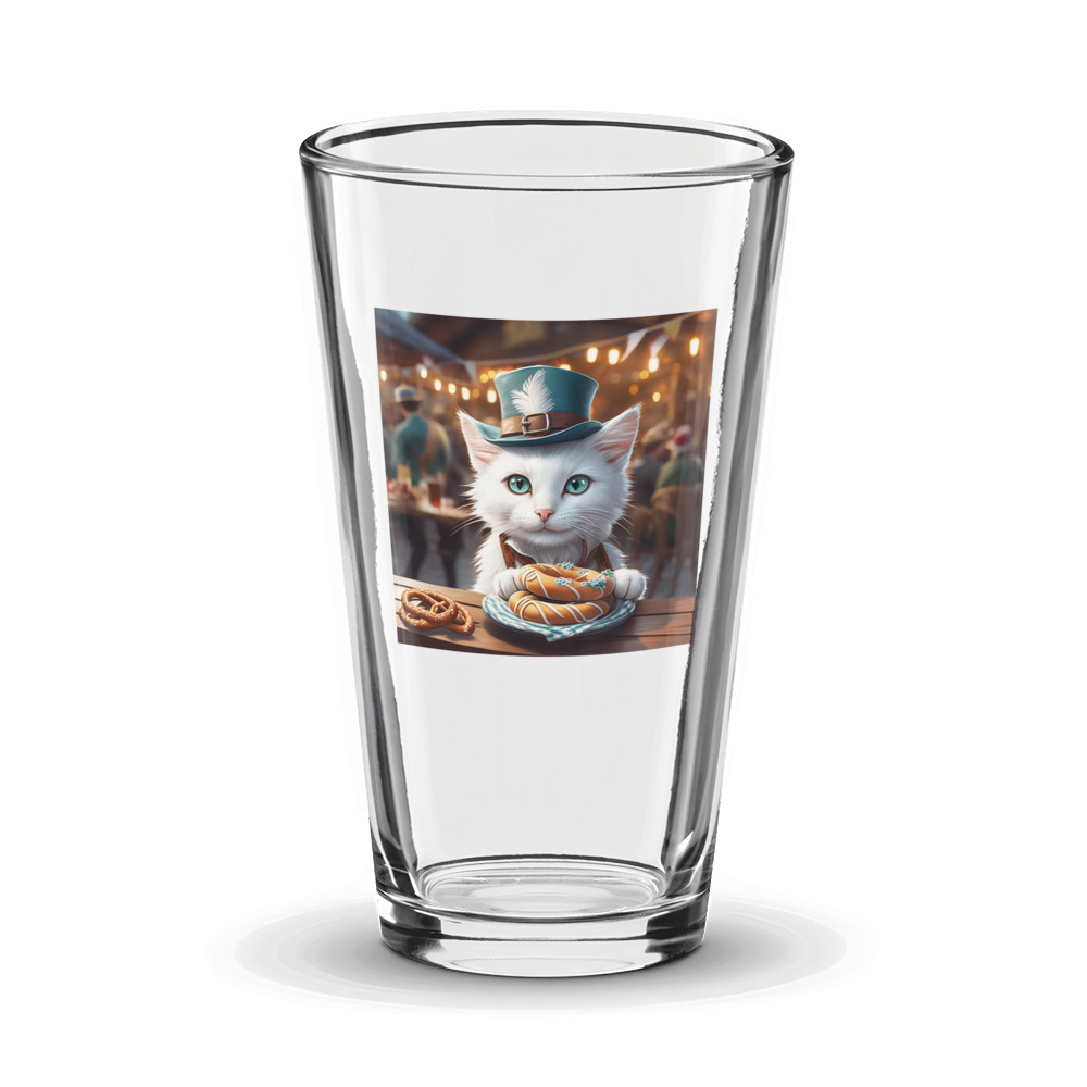 PugMug Custom White Companion Cat Glass Tumbler