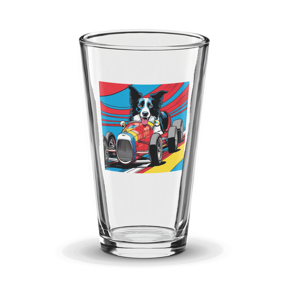 PugMug Custom Border Collie Glass Tumbler