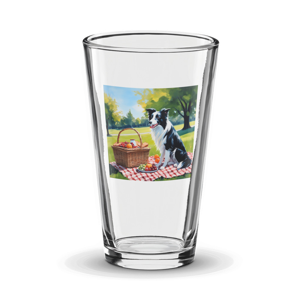 PugMug Custom Border Collie Glass Tumbler