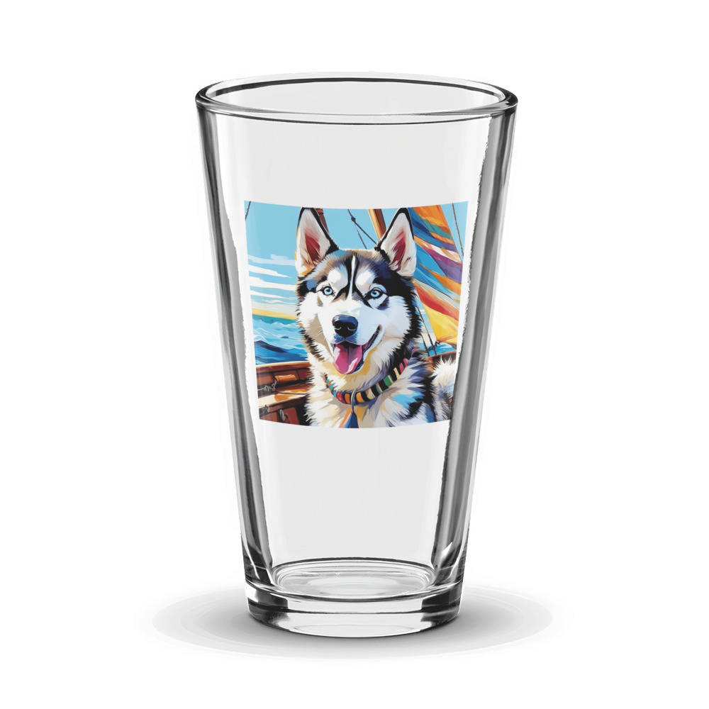 PugMug Custom Siberian Husky Glass Tumbler