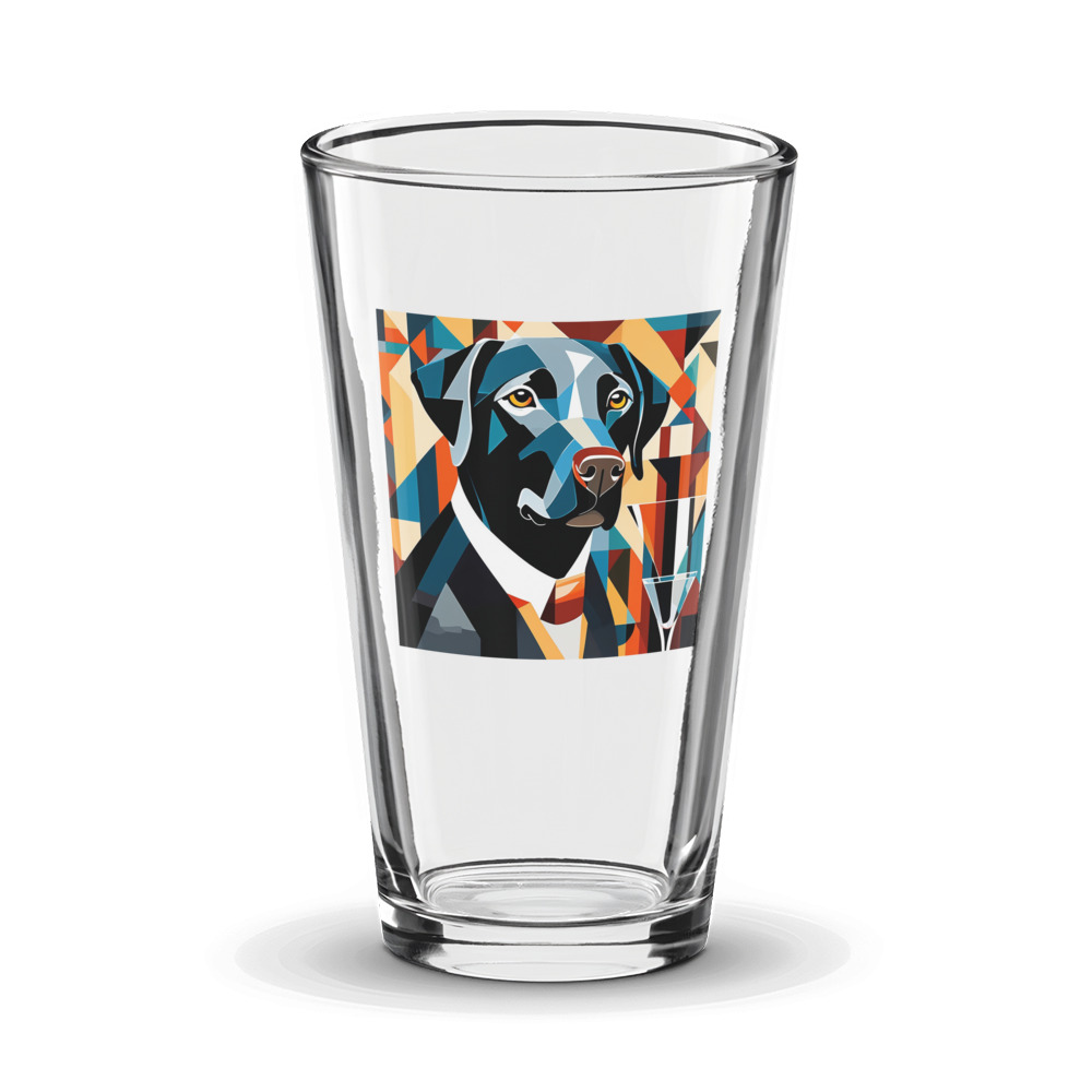 PugMug Custom Black Labrador Retriever Glass Tumbler