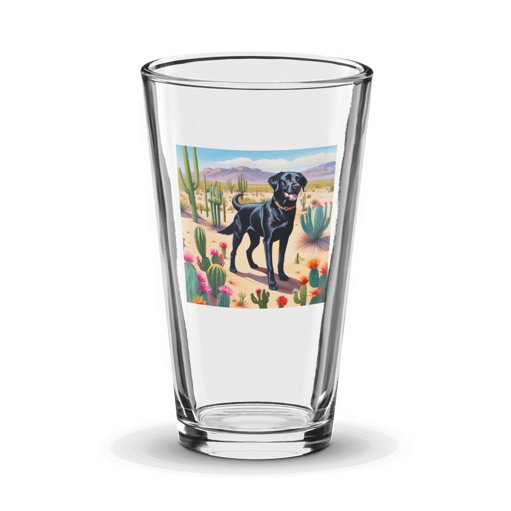PugMug Custom Black Labrador Retriever Glass Tumbler
