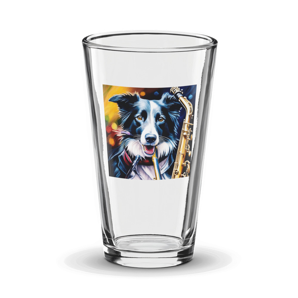 PugMug Custom Border Collie Glass Tumbler