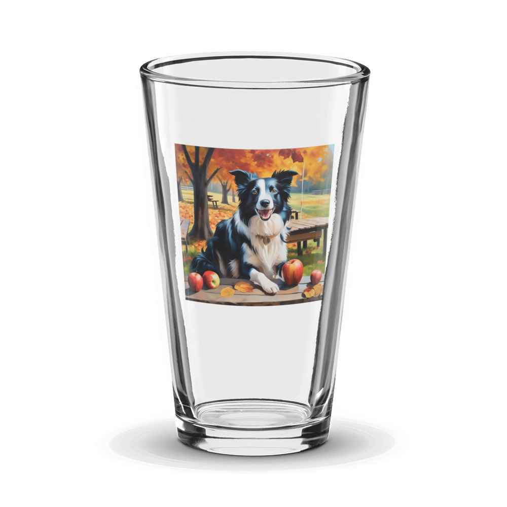 PugMug Custom Border Collie Glass Tumbler