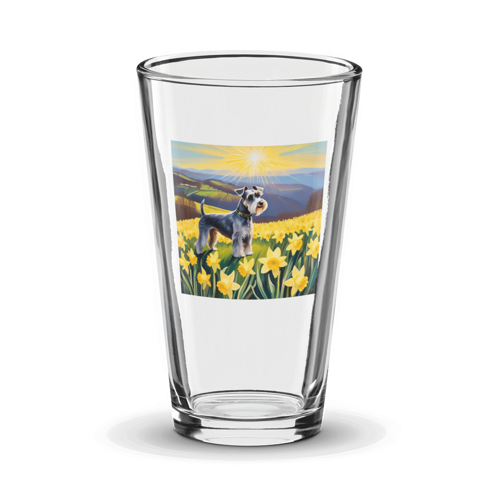 PugMug Custom Miniature Schnauzer Glass Tumbler