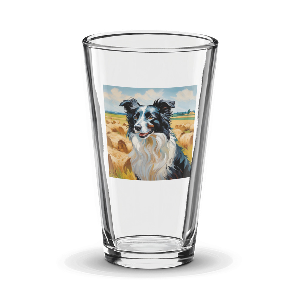 PugMug Custom Border Collie Glass Tumbler