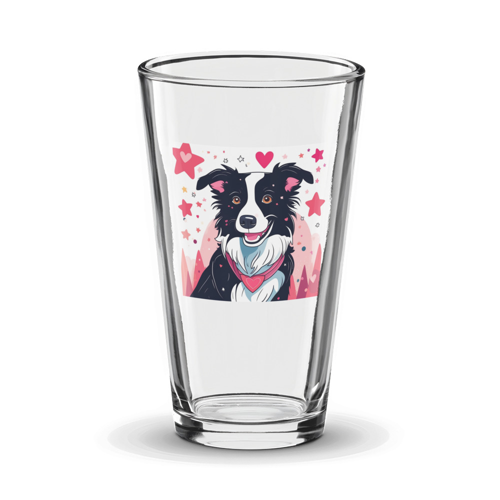PugMug Custom Border Collie Glass Tumbler