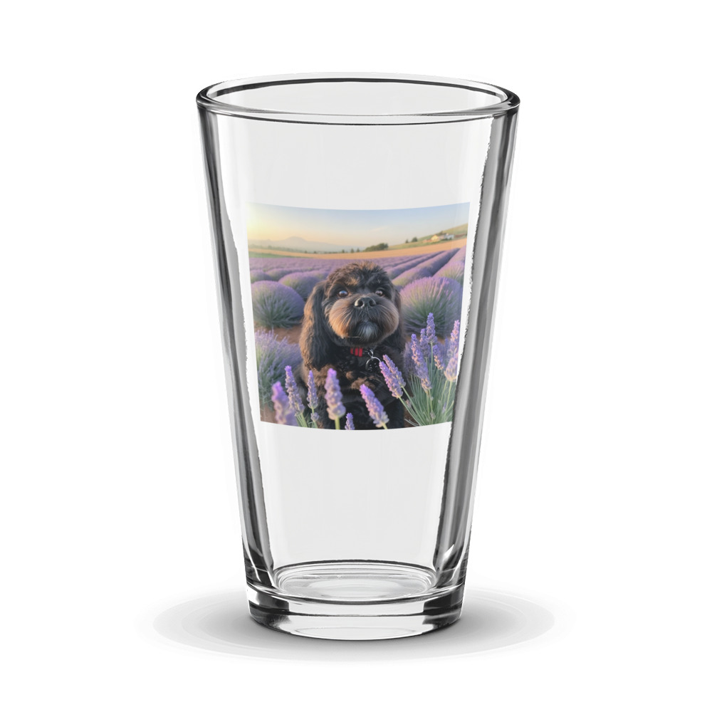 PugMug Custom Lily Glass Tumbler