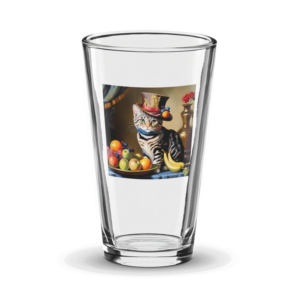 PugMug Custom Tabby American Shorthair Cat Glass Tumbler