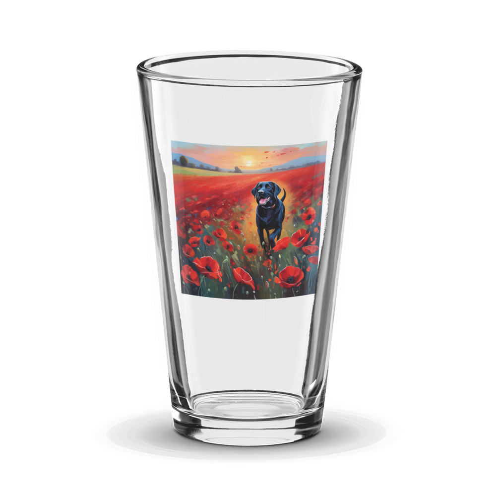 PugMug Custom Black Labrador Retriever Glass Tumbler
