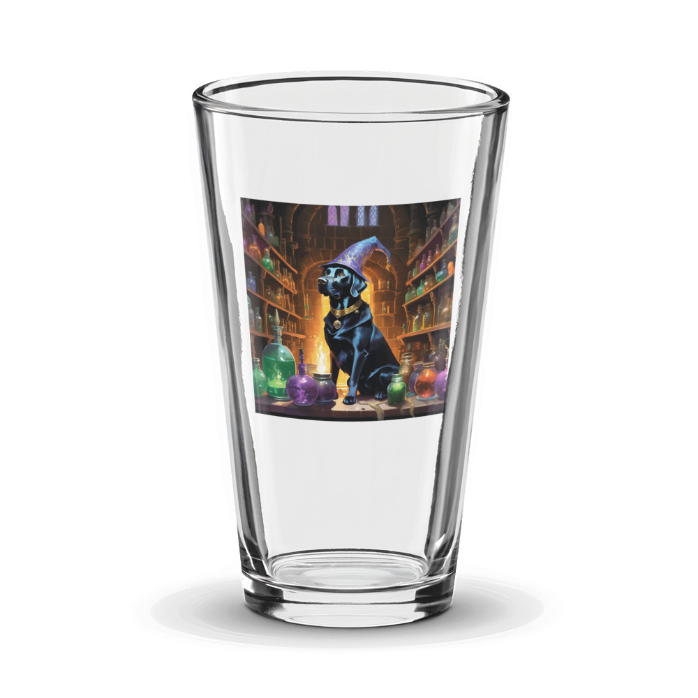 PugMug Custom Black Labrador Retriever Glass Tumbler
