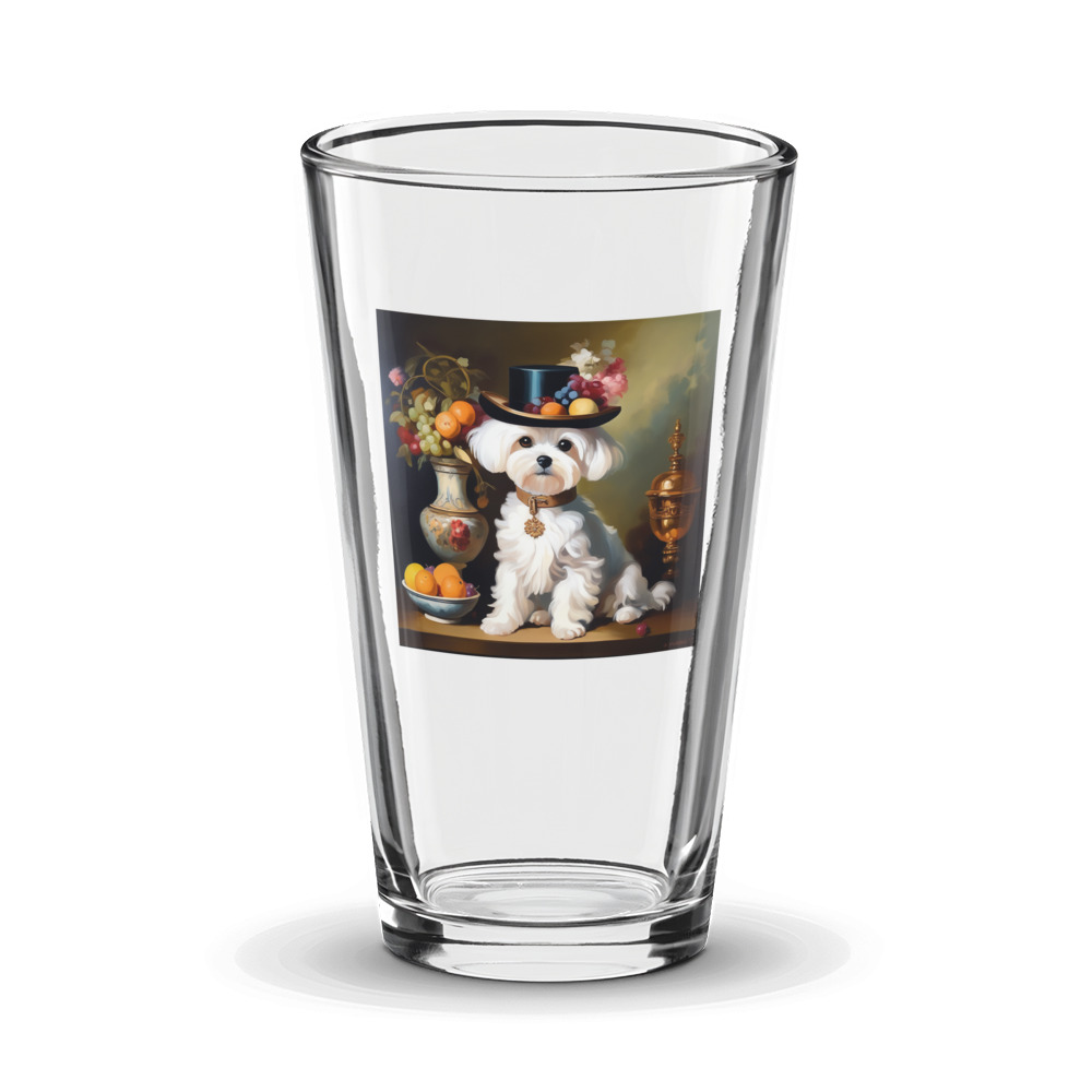 PugMug Custom Maltese Dog Glass Tumbler