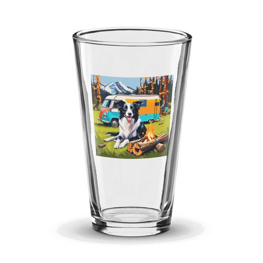 PugMug Custom Border Collie Glass Tumbler
