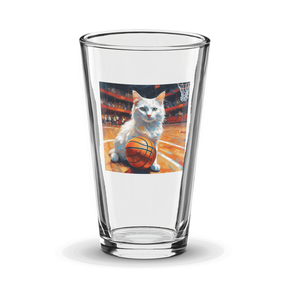 PugMug Custom White Companion Cat Glass Tumbler