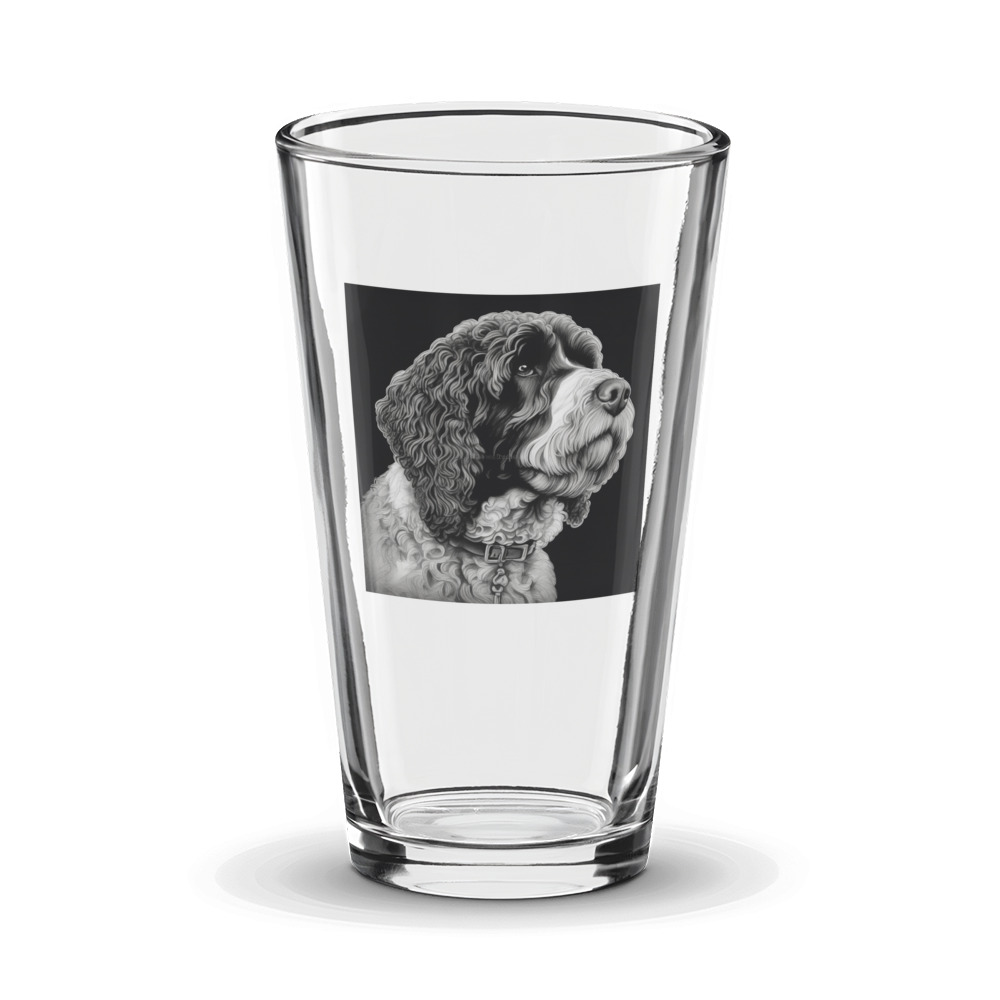 PugMug Custom Portuguese Water Dog Glass Tumbler