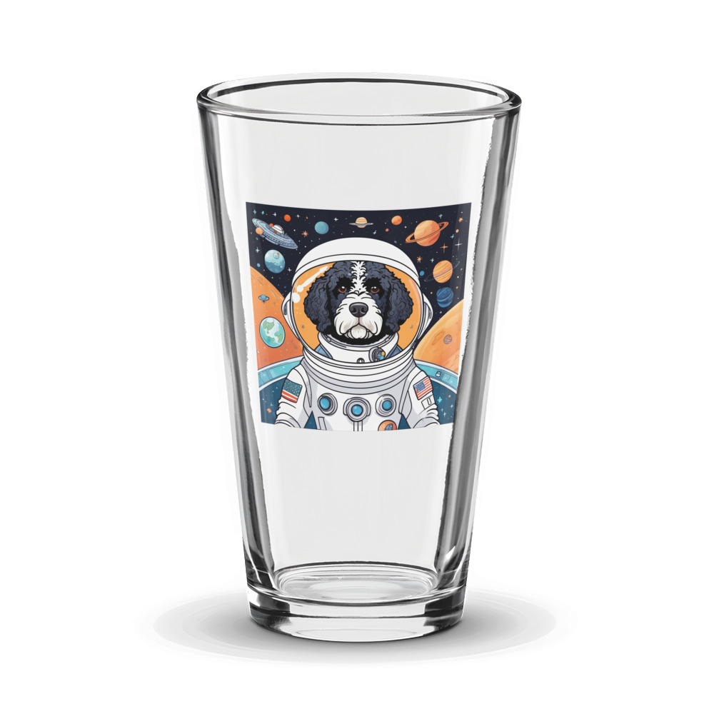 PugMug Custom Portuguese Water Dog Glass Tumbler