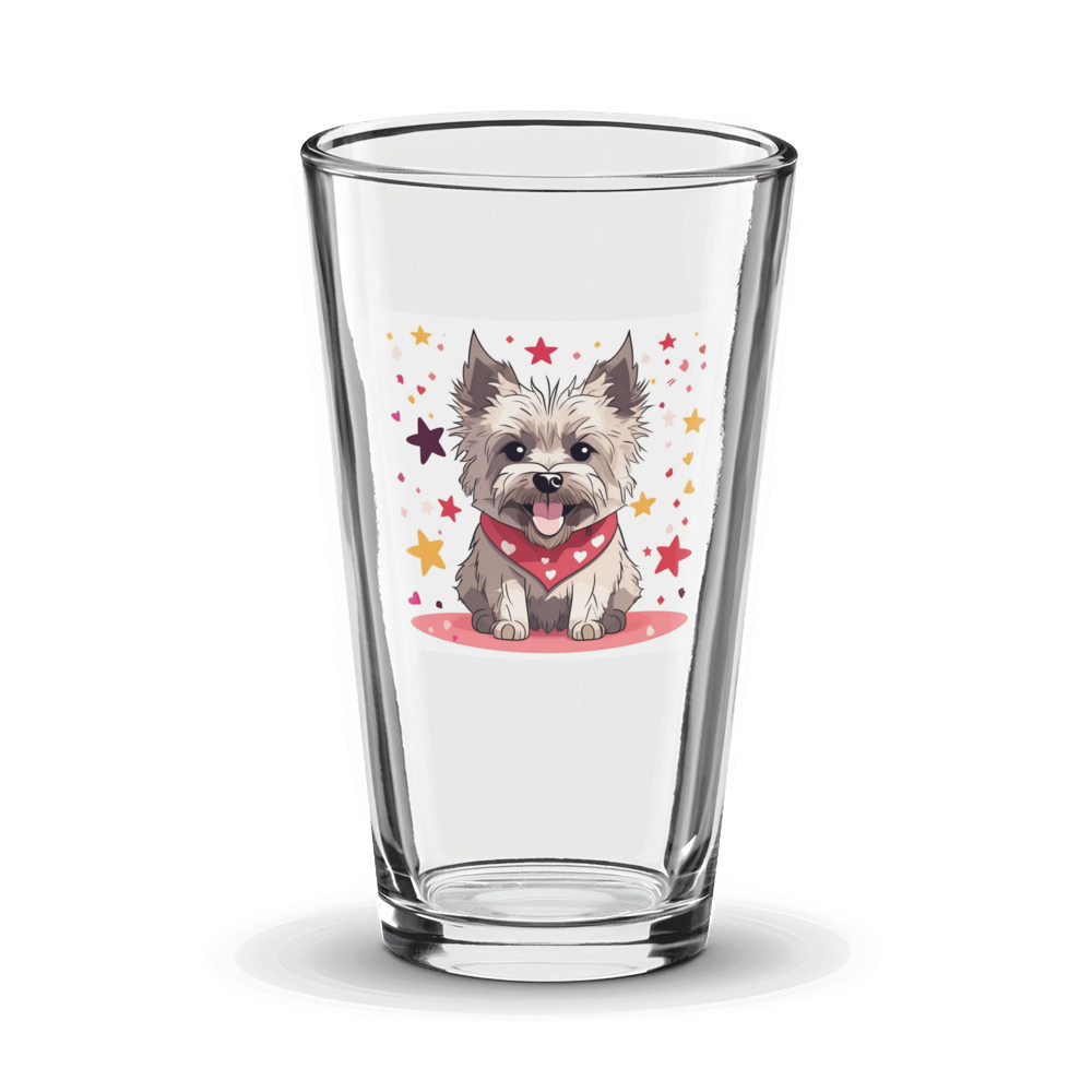 PugMug Custom Cairn Terrier Glass Tumbler