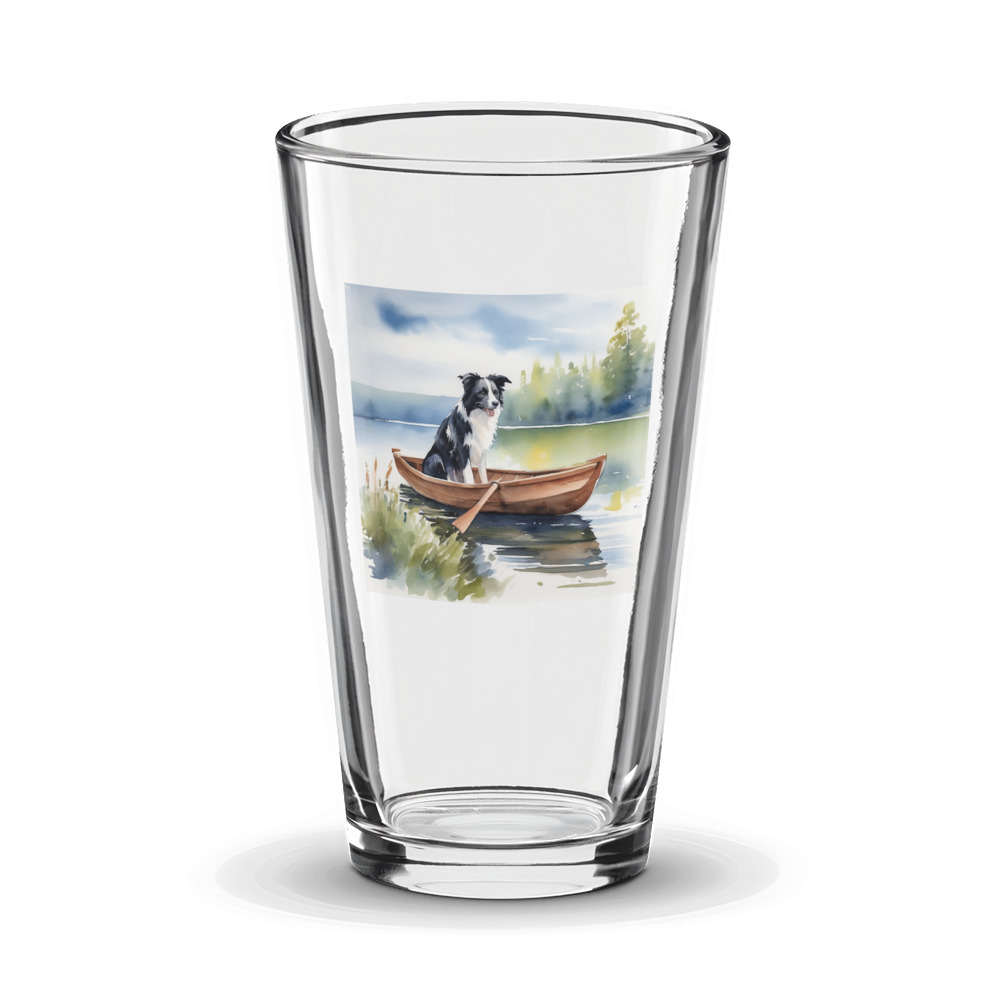 PugMug Custom Border Collie Glass Tumbler