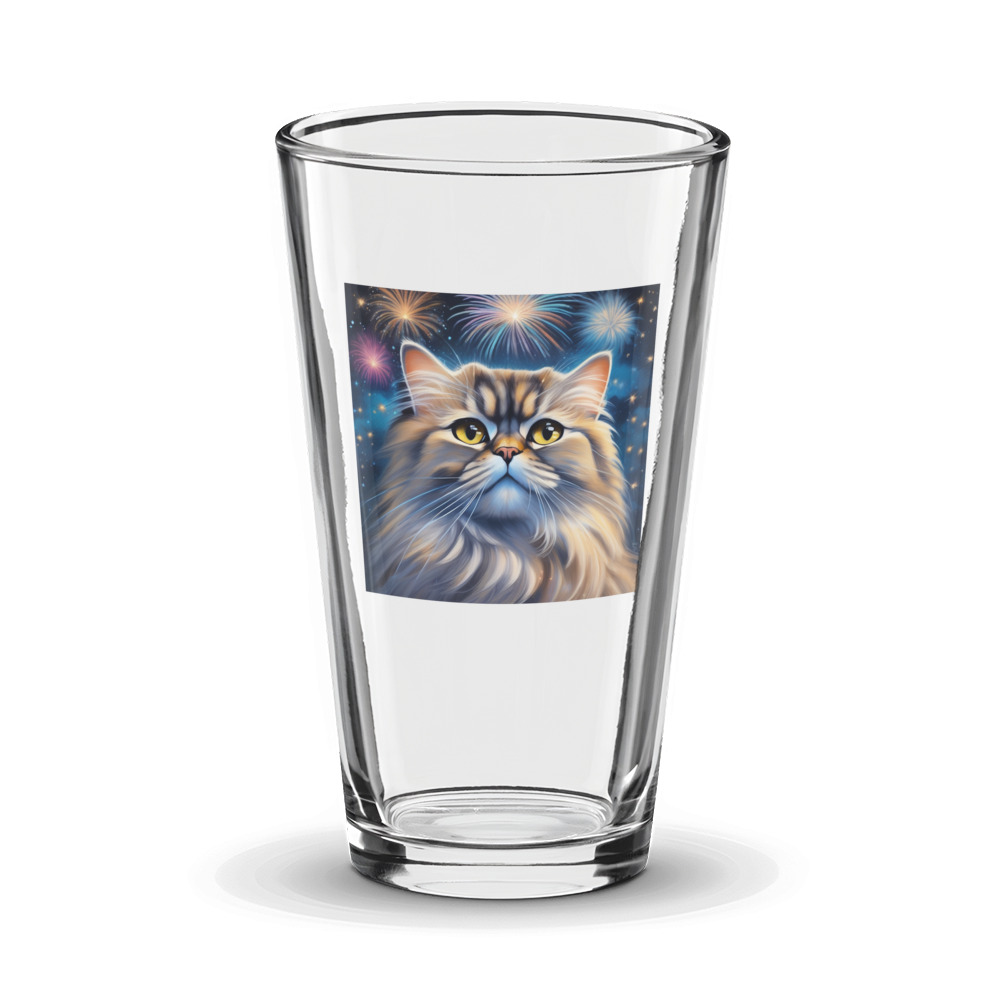 PugMug Custom Tabby Persian Cat Glass Tumbler